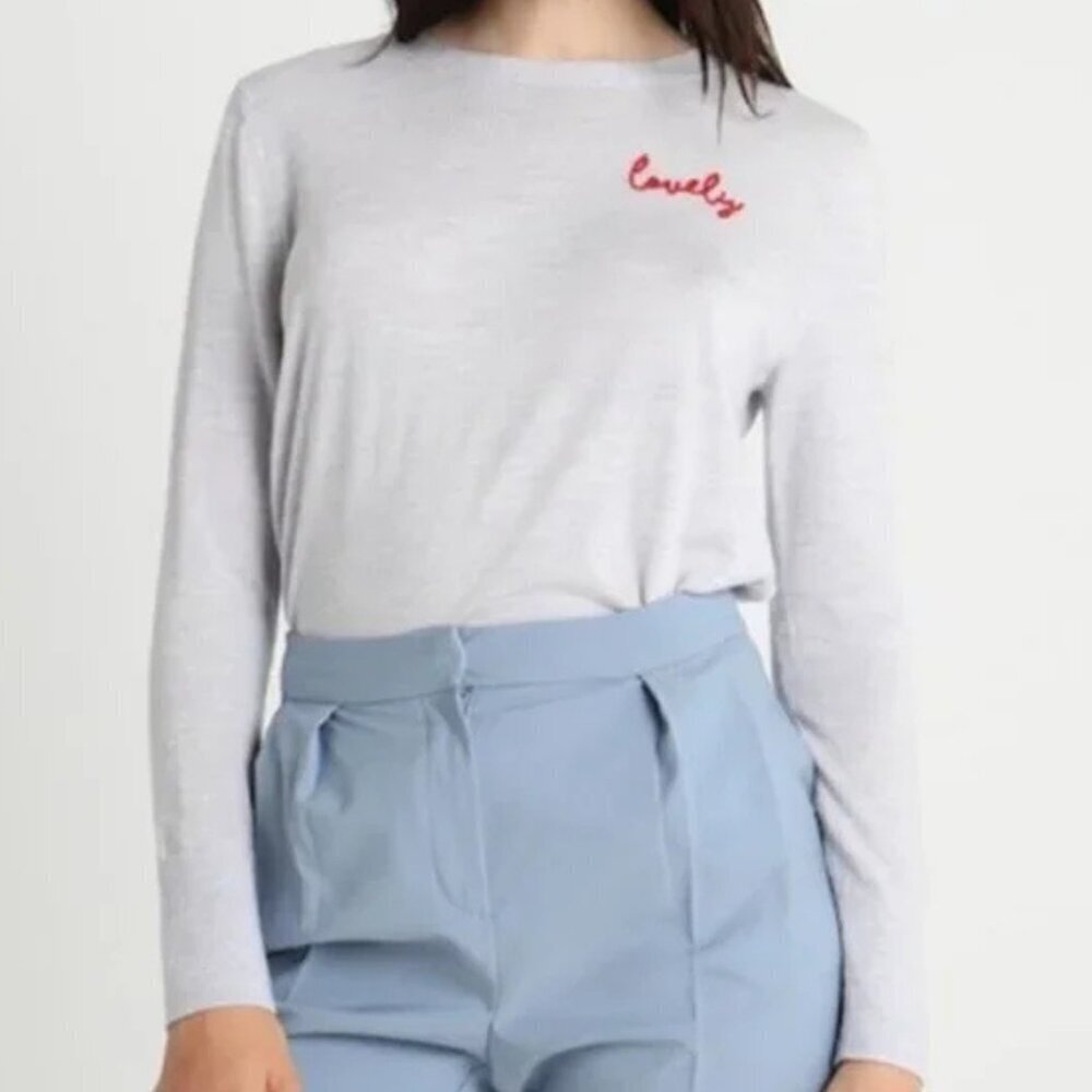Banana Republic 'Lovely ' Light Gray Extra Fine Merino  20888